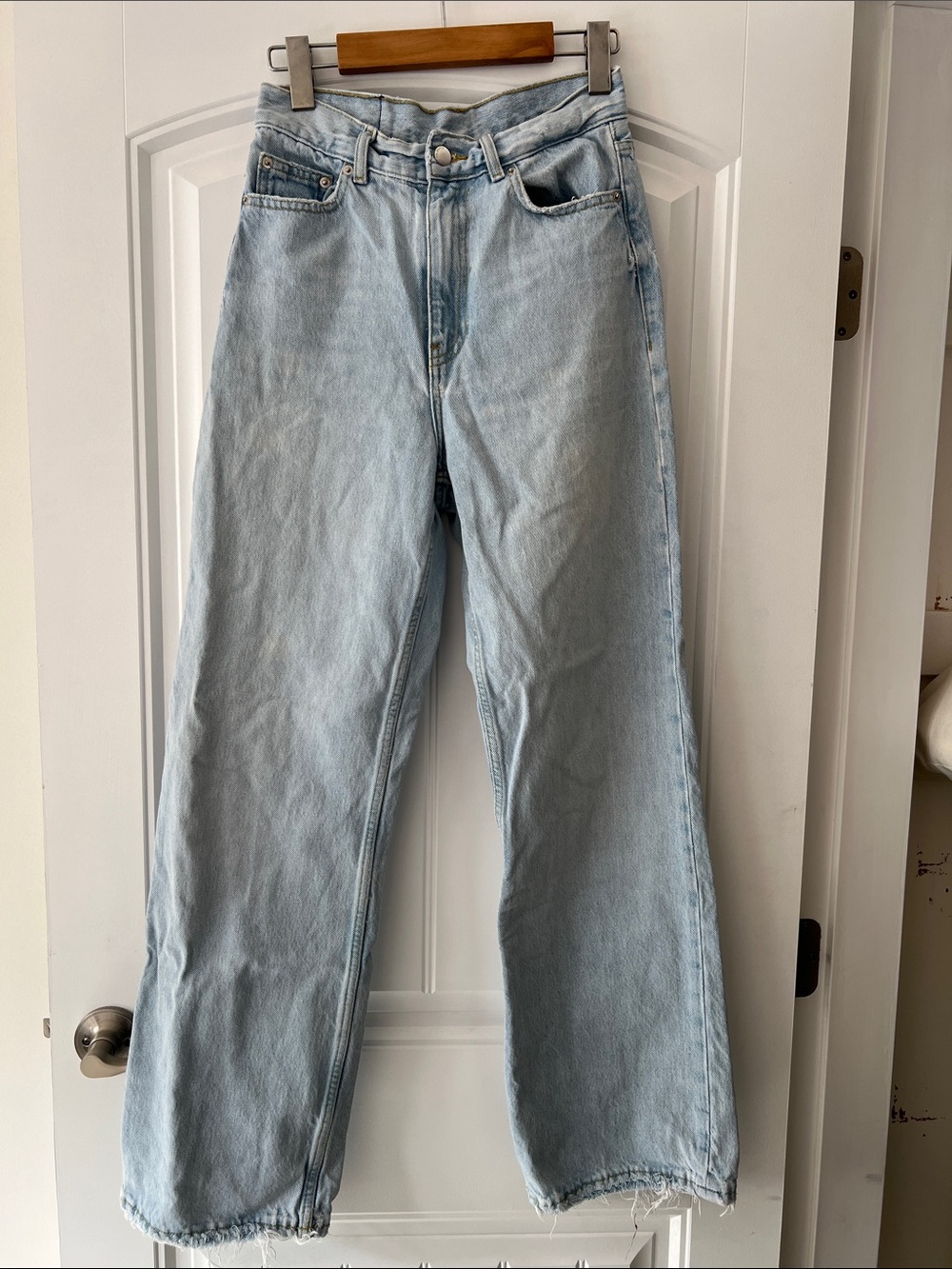 Dr. Denim High-Rise Wide Leg Jeans in Light Blue